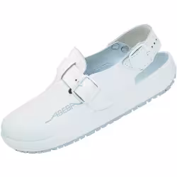 ABEBA Leder-Pantolette weiß 4480-36