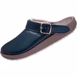 ABEBA Leder-Pantoletten blau 4484-37
