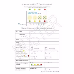 Clean Card PRO Abreibetest Testprotokoll 1 Block = 50 Blatt