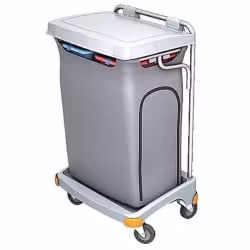 Cleankeeper Abfallsammelwagen I - 20 1 Abfallbehälter 140l + 2x Abfallsack 70l blau/rot