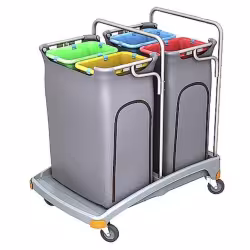 Cleankeeper Abfallsammelwagen I - 23 2 Abfallbehälter 140 Liter inkl. 4x Abfallsack 70 l