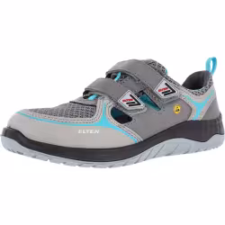 ELTEN Damen S1P-Halbschuhe MELLI GREY LOW ESD WELLMAXX Klett 741341
