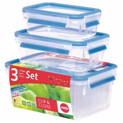 EMSA Clip & Close Frischhaltedosen 3-teiliges Set 508566
