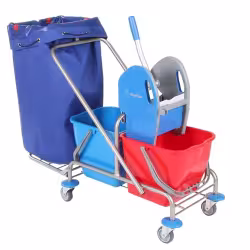 Floorstar Doppelfahrwagen 2 x 17 l - Edelstahl DOFA 20 Plus ES