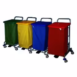 Floorstar Trennwagen TWD 4 SOLID 4-fach mit Fußtritt TWD 4