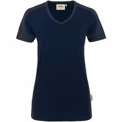 HAKRO Damen V-Shirt CONTRAST PERFORMANCE