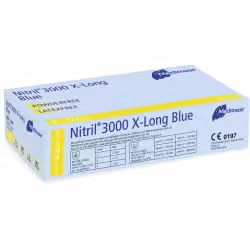 Meditrade Nitril 3000 x-long Blue Untersuchungshandschuh 1282XL