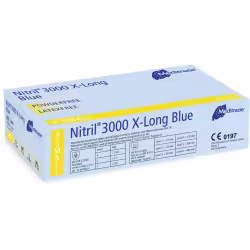 Meditrade Nitril 3000 x-long Blue Untersuchungshandschuh 1282XL