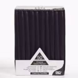 Papstar Leuchterkerzen schwarz 10392