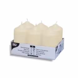 Papstar Stumpenkerzen creme 17991