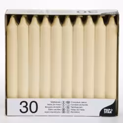 Papstar Tafelkerzen creme 13706