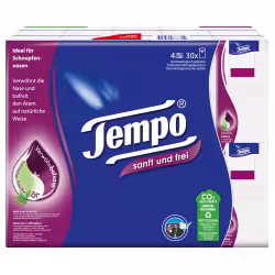 Tempo Sanft und Frei Taschentücher 83005140