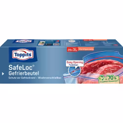 Toppits  Doppelverschluss Gefrierbeutel mit Safeloc-Verschluss  4008871211064