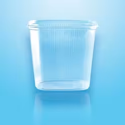 Verpackungsbecher mit Deckel PP eckig 500 ml 95076