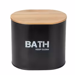 WENKO Badbox mit Deckel Gara Schwarz