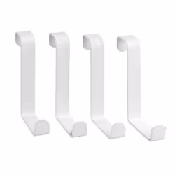 WENKO Türgarderobenhaken Weiß matt 4er Set