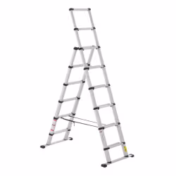 Zarges Teleskop-Kombileiter 8 + 2 Sprossen