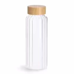 Zeller Glasflasche mit Bambusdeckel