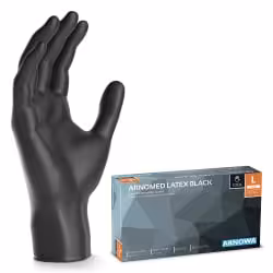 ARNOMED Latex Black Einmalhandschuhe