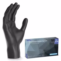 ARNOMED Latex Black Einmalhandschuhe