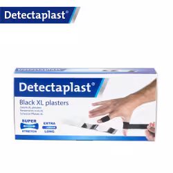 Detectaplast Super Stretch black Pflaster 86489