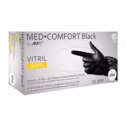 MED-COMFORT Black Vitrilhandschuhe