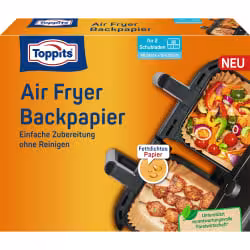 Toppits Backpapier für Luftfritteuse Airfryer 12x20