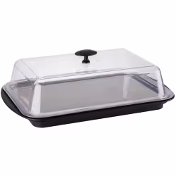 APS Servierplatte Edelstahl Set mit Haube