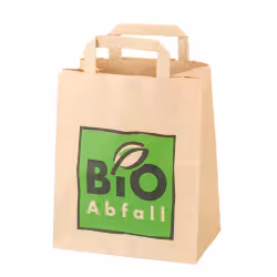 BIOMAT Bioabfallbeutel mit Henkel aus Kraftpapier