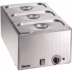 Bartscher 3x 1/3 GN Bain Marie Wärmebehälter 200233