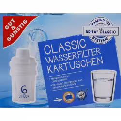 Classic Wasserfilterkartuschen 1 Packung = 6 Stück