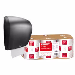 KATRIN Aktionsset Handtuchrollenspender + Handtuchpapierrolle  407110 + 306200