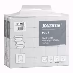 KATRIN Plus W-Falz Falthandtücher Non Stop L Wide 90 Blatt 61563