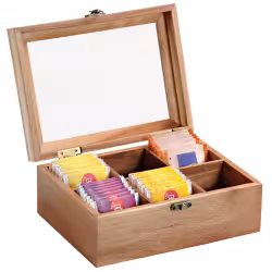 Kesper Teebox mit Kunststoff Sichtfenster 28902