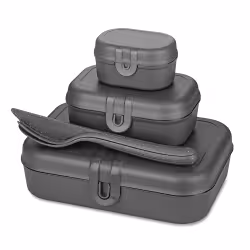 Koziol Lunchbos Set PASCAL READY inkl. Besteck