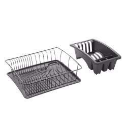 Metaltex Abtropfgestell mit Schale u. Bestecksammler Aquatex Plus 325526000