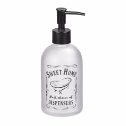 WENKO Seifenspender Sweet Home aus Glas 24760100