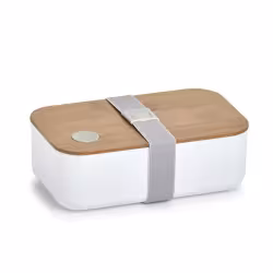 Zeller Brotdose mit Bambusdeckel und Gummiband 14730