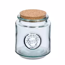 Zeller Vorratsglas Recycled mit Korkdeckel 19589