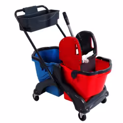 Floorstar Doppelfahrwagen BASIC 17 l mit Deichsel und Wanne DOFA 20 DK B