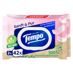 Tempo sanft & pur feuchte Toilettentücher 836199