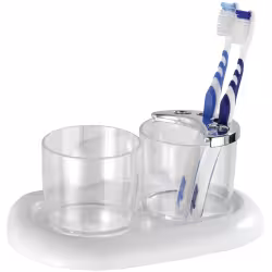WENKO Pure Zahnputzbecher und Zahnbürstenhalter 17939100