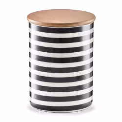 Zeller Stripes Vorratsdose mit Bambusdeckel