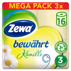Zewa Bewährt Kamille Toilettenpapier mit Strohanteil Großpackung 29477