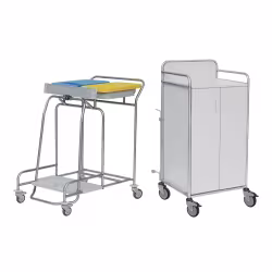 novocal Stationswagen SW 700 inkl. Hohem Frischwäscheschrank SW700K – NW42KS70
