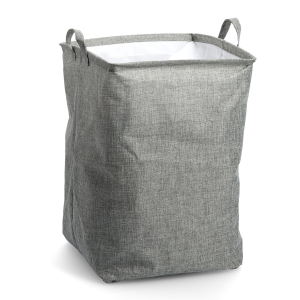 Zeller Wäschesammler grau aus hochwertigem Polyester