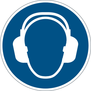DURABLE Gehörschutz benutzen Sicherheitskennzeichen