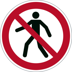 DURABLE für Fußgänger verboten Sicherheitskennzeichen
