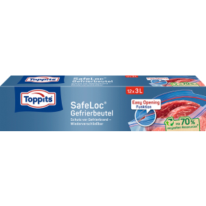 Toppits ® Doppelverschluss Gefrierbeutel mit Safeloc