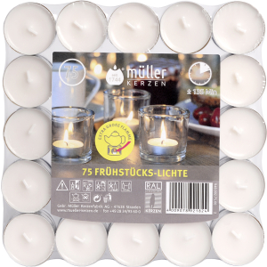 Müller Kerzen Frühstückslichte 75er Flat Pack